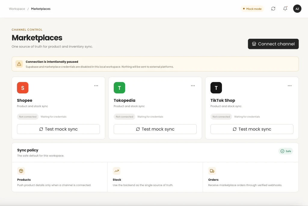 Marketplace Channel Control
